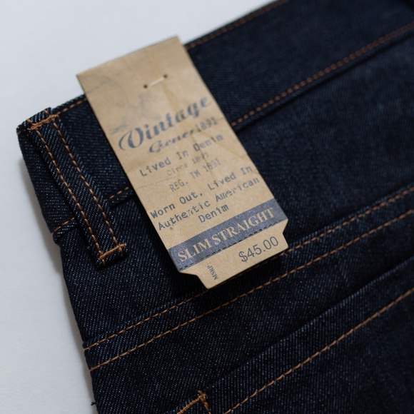 Dark Wash Slim Straight Fit Jeans - Picture 3 of 4